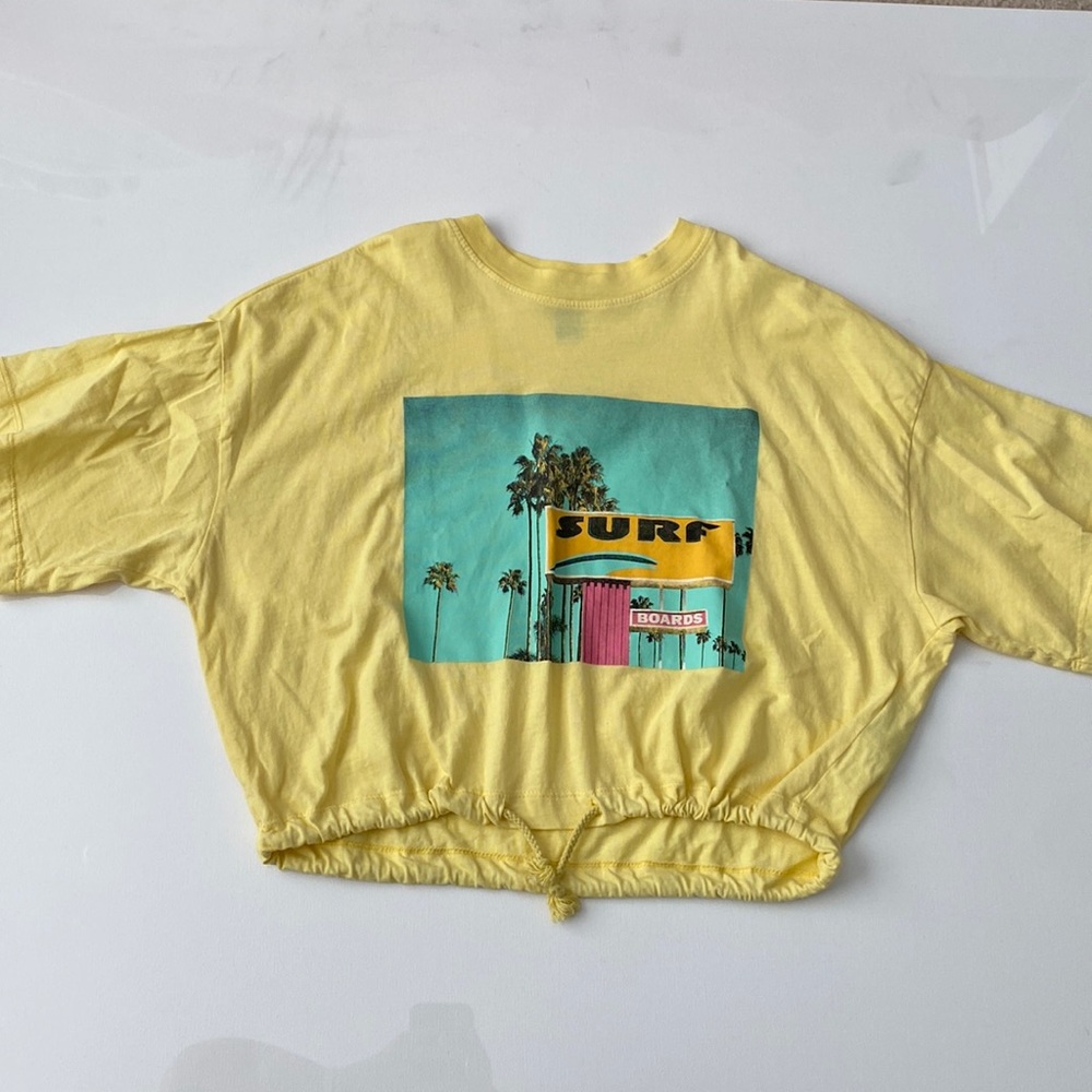 Forever 21 yellow crop top
